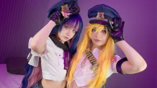 Подвязки чулки ангел сегодня с Aroma вместе Cosplay